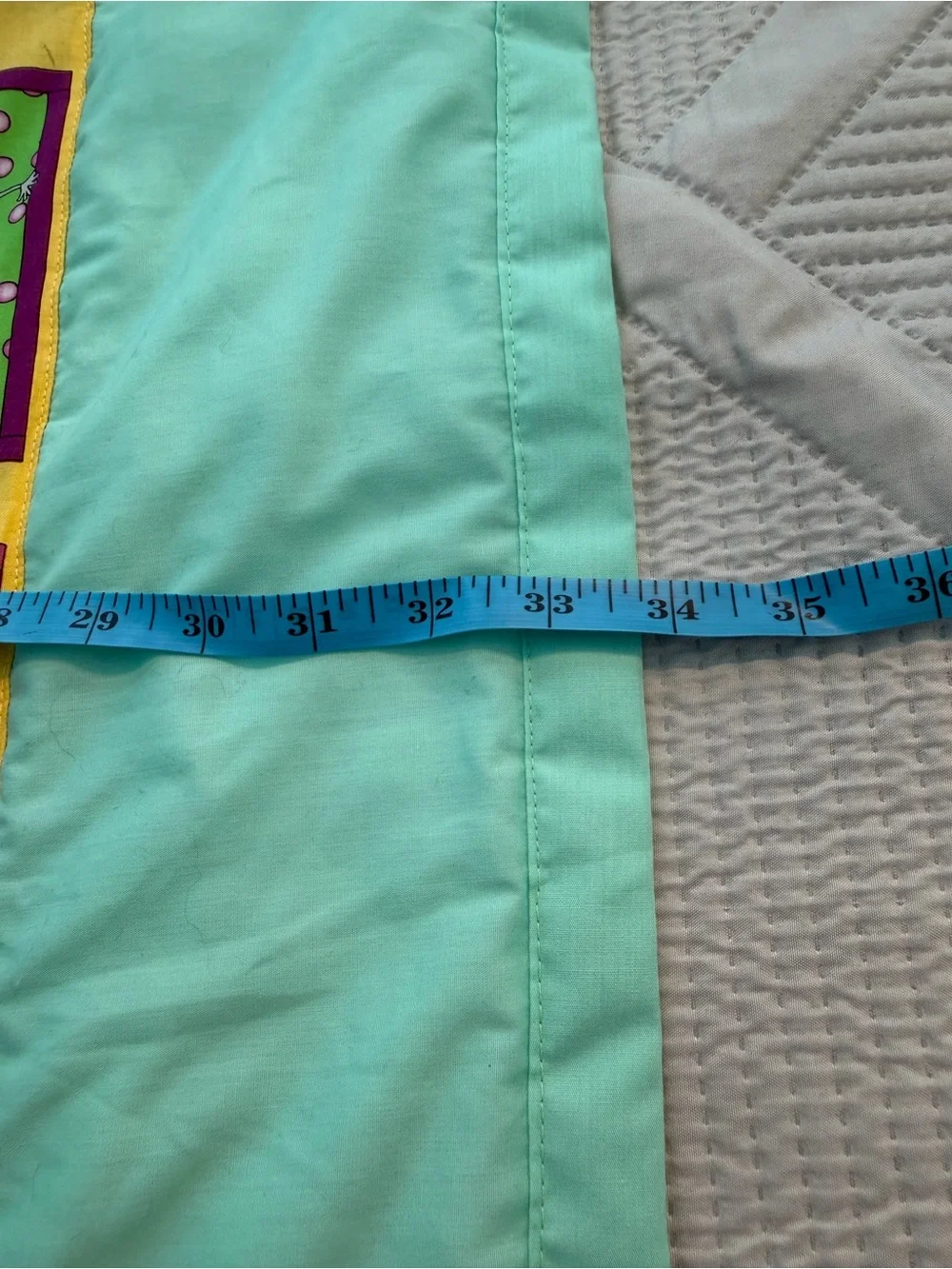 Mint Green Noah’s Ark Themed Handmade Baby Quilt — One of a Kind!!!